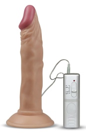 Реалистичный вибромассажёр Enduro Blaster с присоской - 19 см.