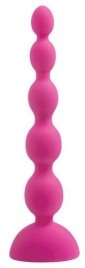 Розовый анальный вибростимулятор Anal Beads L - 21,5 см.