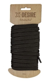 Черная веревка для бондажа - 11 м.