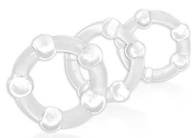 Набор из 3 прозрачных эрекционных колец Power Plus