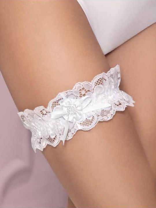 Ажурная кружевная подвязка с бантиком