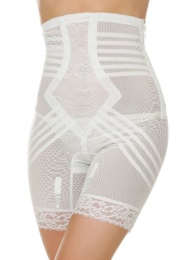 Корсетные панталоны с завышенной талией и кружевной вставкой на животе