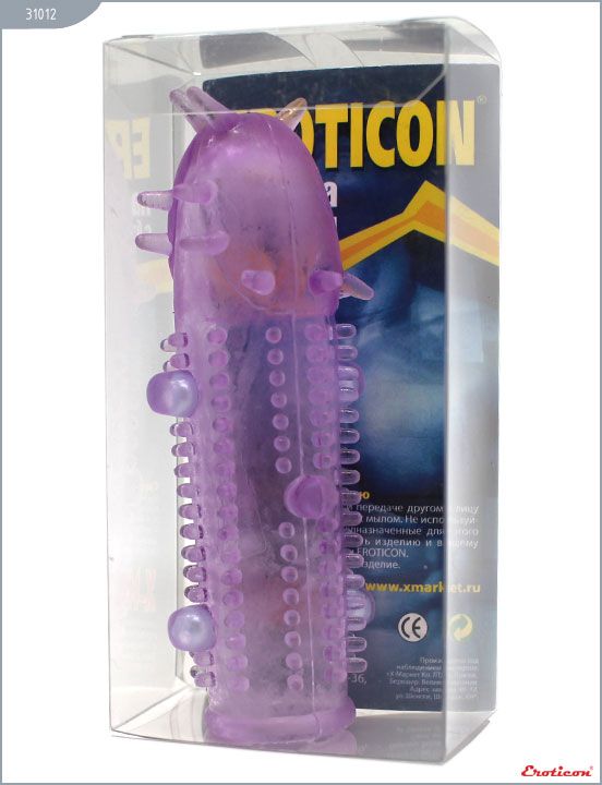 Закрытая насадка с бусинками и шипами - 11 см.