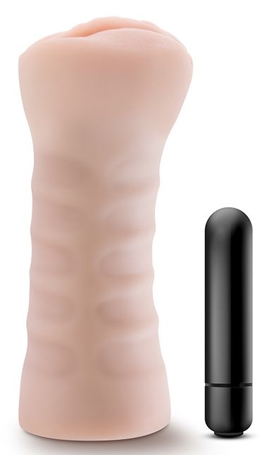 Телесный мастурбатор-вагина с вибропулей Ashley