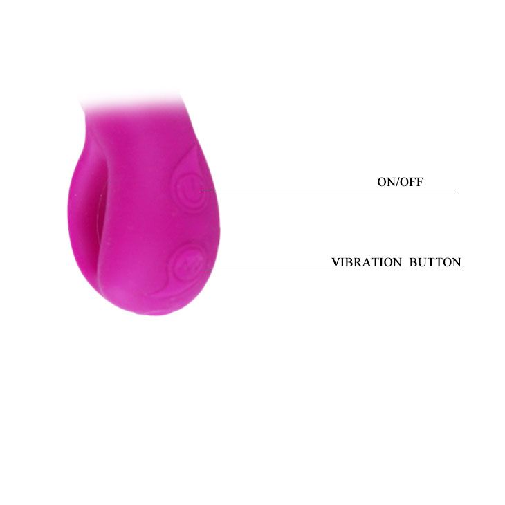 Перезаряжаемый вибратор Audding с клиторальным отростком - 22,5 см.