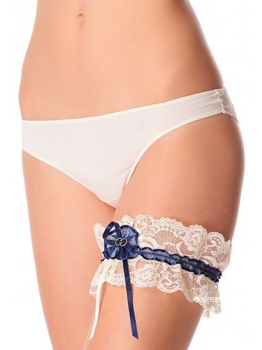 Элегантная кружевная подвязка с декором