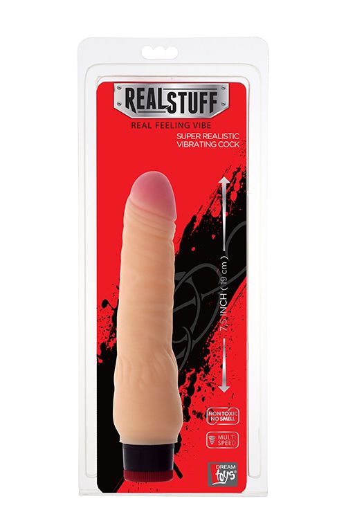 Вибратор реалистичной формы REALSTUFF 8INCH VIBRATOR - 19 см.