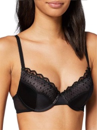 Пуш-ап бюстгальтер из микрофибры с сатиновым блеском