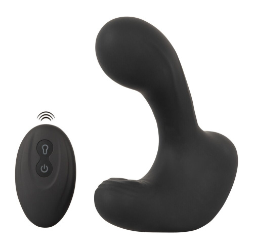 Черная анальная вибропробка с функцией расширения RC Butt Plug with 3 functions