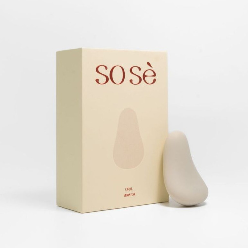 Серый вибромассажёр Opal