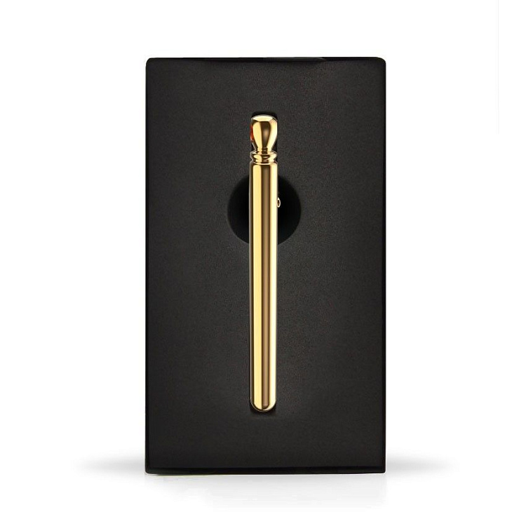 Золотистая подвеска-вибратор Genie Flirting Pen