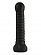Черный рельефный фаллоимитатор с мошонкой - 27,5 см.