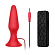 Красная анальная вибропробка с пультом управления MENZSTUFF 5INCH SLIM INTRUDER BUTT PLUG - 13 см.