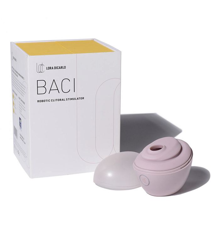 Нежно-розовый вакуумный стимулятор Baci Premium Robotic Clitoral Massager