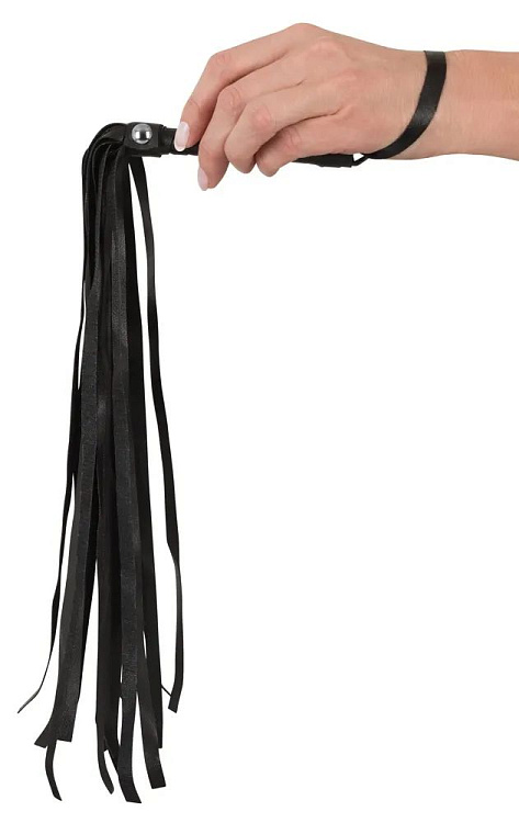 Черная плеть Mini Flogger - 56 см.