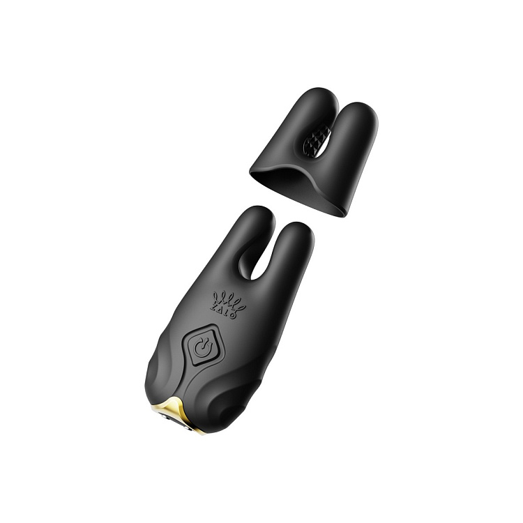 Черные виброзажимы на соски Nave