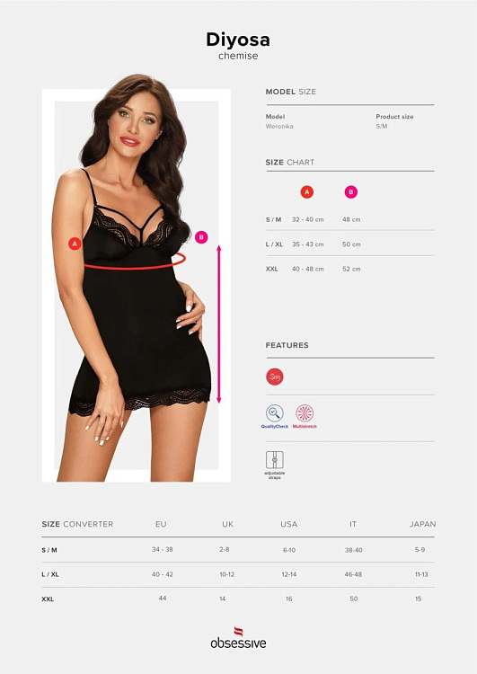 Эффектная короткая сорочка Diyosa