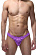 Мужские фиолетовые трусы-тонги из кружева