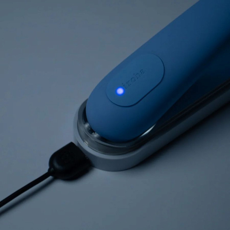 Голубой вибратор Iroha Mai Ruri - 17,4 см.