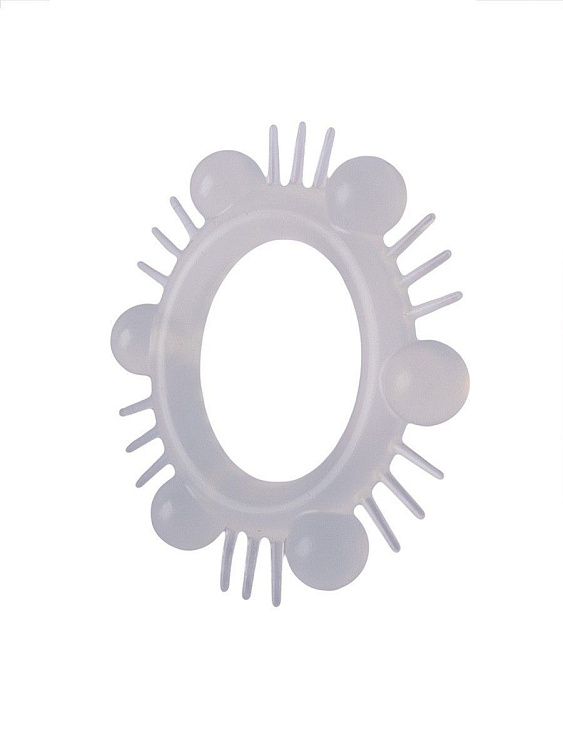 Эластичное эрекционное кольцо с шипиками и шариками