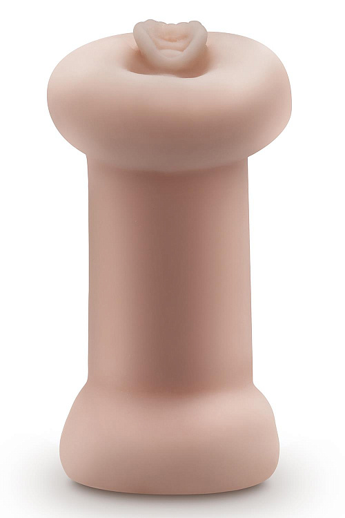 Телесный люминесцентный двусторонний мастурбатор Tasha