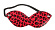 Красная маска на резиночке с леопардовыми пятнышками