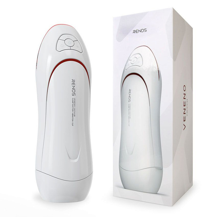 Белый вибромастурбатор со сжатием и голосовым сопровождением