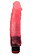 Рельефный розовый вибратор-реалистик - 19,5 см.