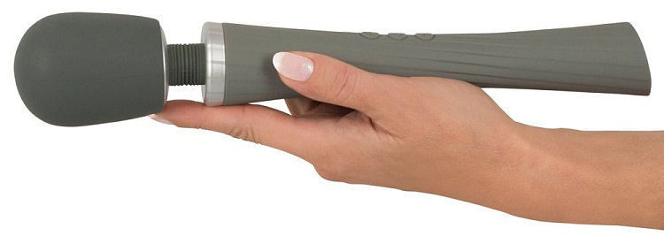 Серый жезловый вибратор Super Strong Wand Vibrator