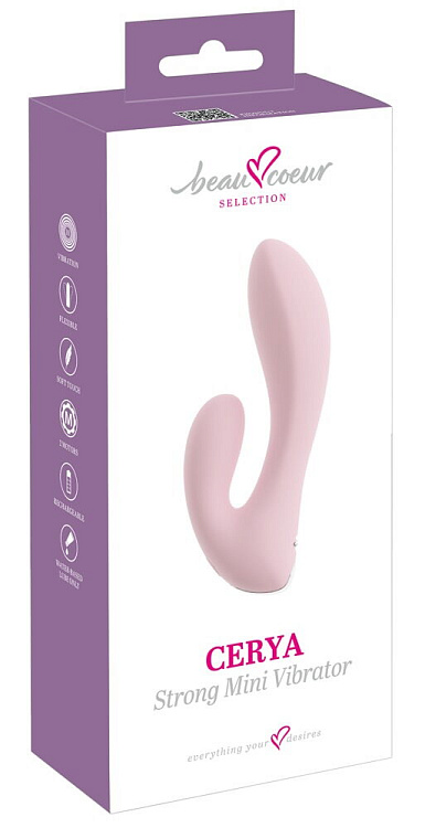 Розовый мини-вибратор CERYA Strong Mini Vibrator - 14 см.