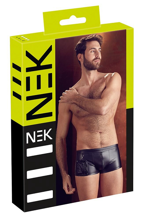 Облегающие трусы-шорты на молнии с кармашком