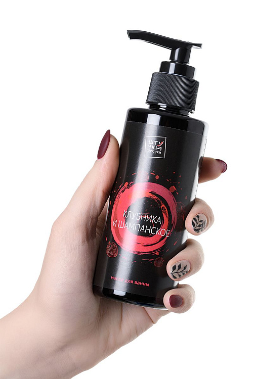 Масло для ванны  Клубника и шампанское  с афродизиаками - 150 мл.