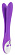 Фиолетовый сдвоенный вибратор Bendable Double Vibrator - 24,3 см.