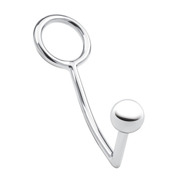 Кольцо на пенис с анальным стимулятором Stainless Steel Anal Hook   Cock Ring