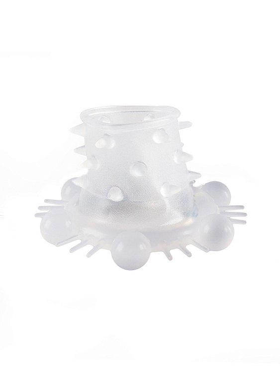 Стимулирующая насадка на пенис с несколькими видами рельефа