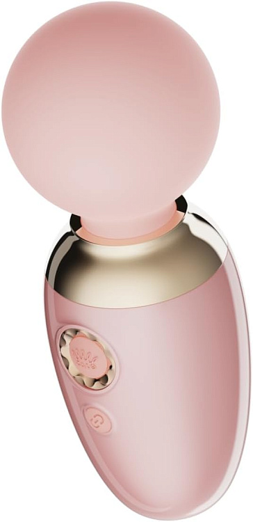 Нежно-розовый мини-вибратор с функцией нагрева Ava