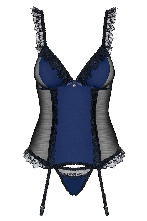 Роскошный облегающий двухцветный корсаж