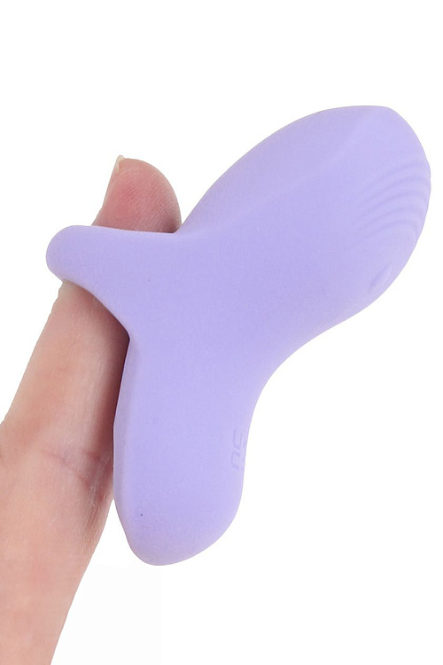 Сиреневый сенсорный вибромассажёр на палец Fuzu Sensa