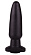Чёрная анальная пробка с гладкой поверхностью - 18 см.