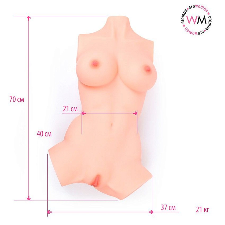 Телесный мастурбатор в виде женского торса