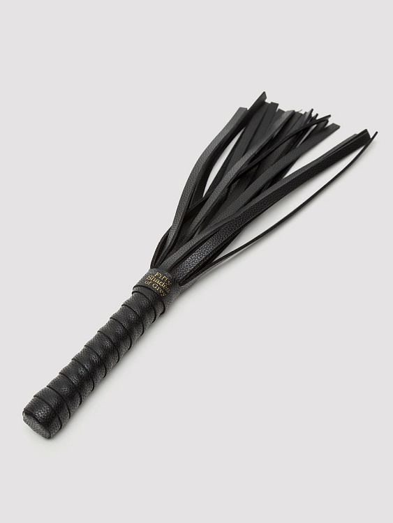 Черная кожаная плеть Bound to You Faux Leather Small Flogger - 29,2 см.