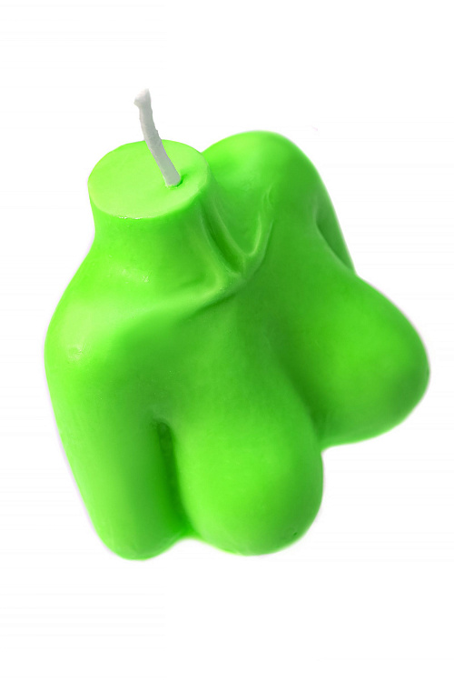 Зеленая сувенирная свеча «Женский силуэт»
