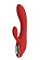 Красный вибратор с клиторальным отростком Sofia - 21 см.