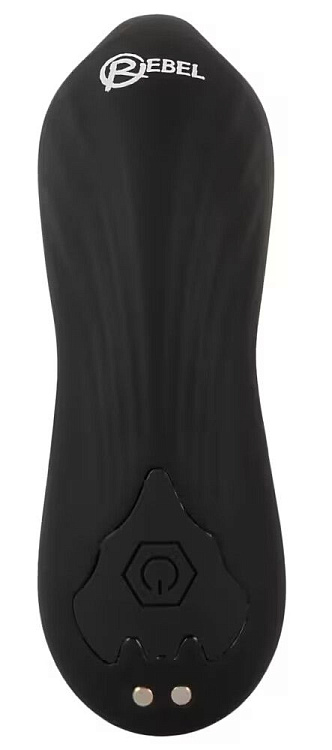 Черная анальная пробка с вибрацией, вращением и пультом ДУ RC Butt Plug with 2 Functions