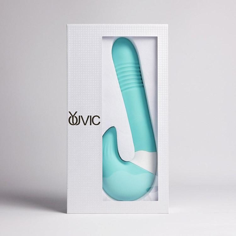 Бирюзовый вибростимулятор зоны G 2-в-1