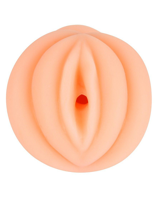 Телесный мастурбатор-вагина с эрекционными кольцами в комплекте