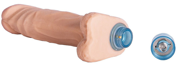 Телесный вибратор Vibro Realistic Cock Dildo - 18 см.