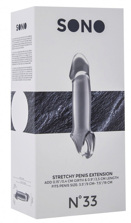 Прозрачная насадка с подхватом Stretchy Penis Extension No.33