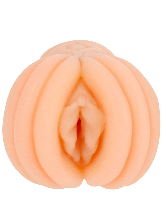 Телесный мастурбатор-вагина с рельефом на поверхности