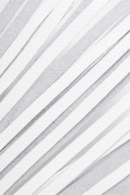 Белая кожаная плеть - 50 см.